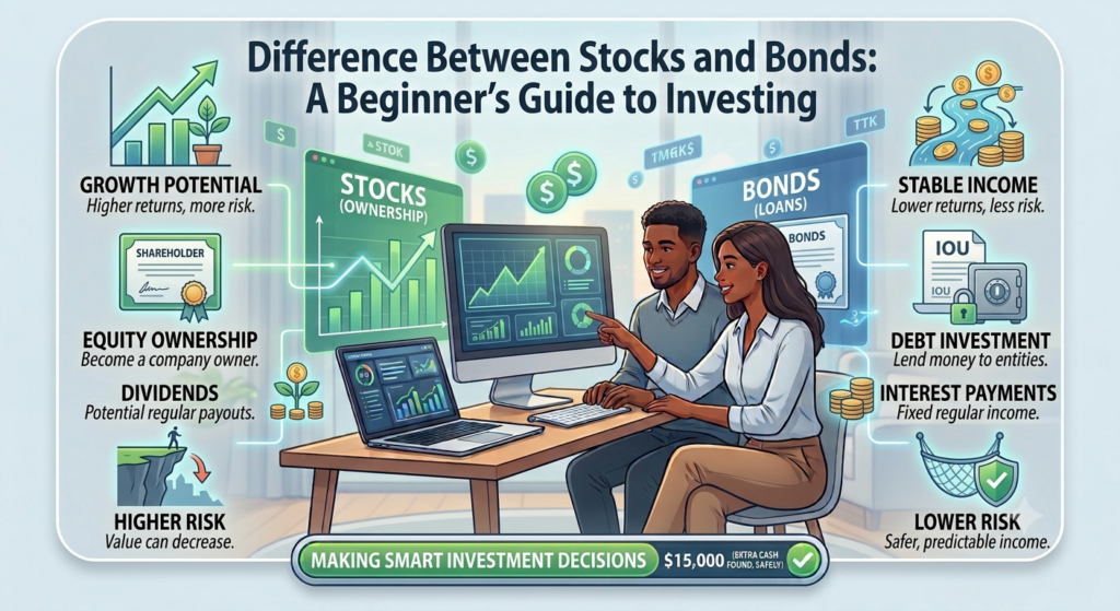 Difference Between Stocks and Bonds: A Beginner’s Guide to Investing