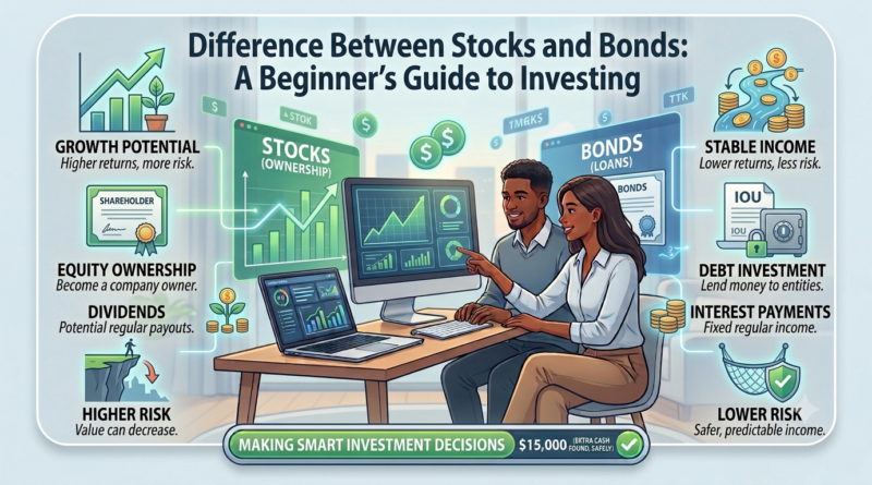 Difference Between Stocks and Bonds: A Beginner’s Guide to Investing