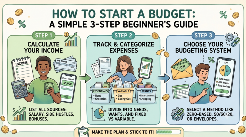 How to Start a Budget: A Simple 3-Step Beginner's Guide