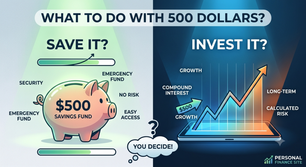 What to Do With 500 Dollars: Save It or Invest It?