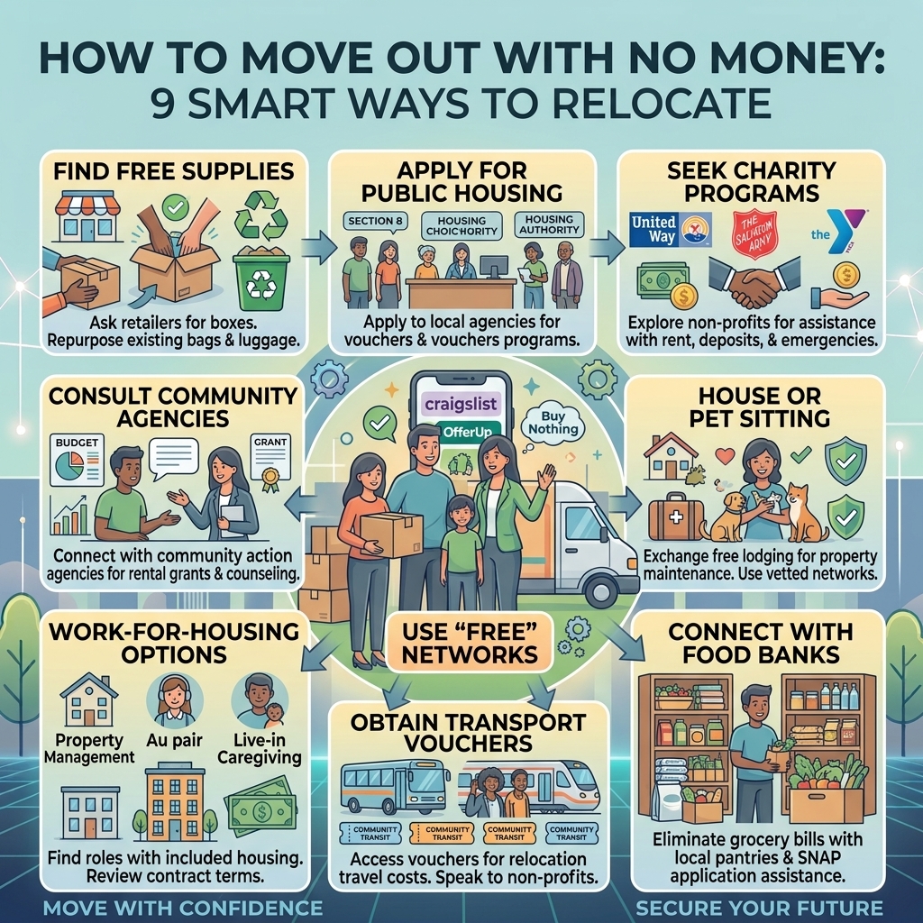 move out with no money