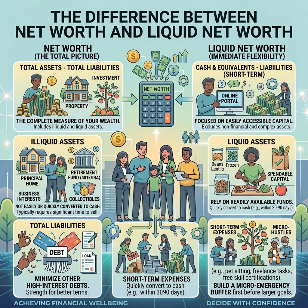 The Difference Between Net Worth And Liquid Net Worth